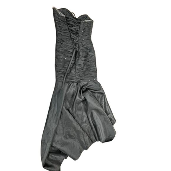 "JUMP APPAREL" VTG Prom Ballgown Bedazzled Dress SZ 3/4 1980s Mermaid Bling Sexy - Picture 11 of 12